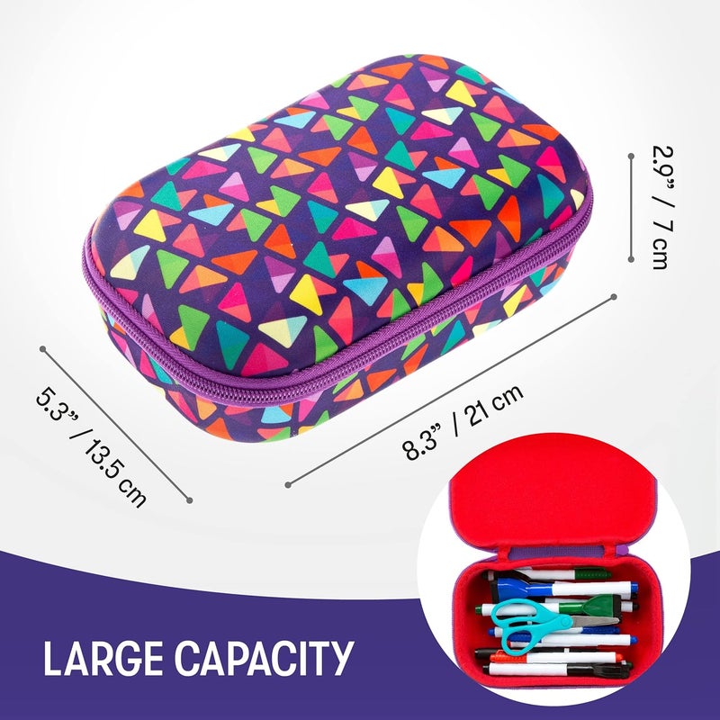 Zipit Purple Pencil Box for Girls | Pencil Case for School | Organizer Pencil Bag | Large Capacity Pencil Pouch - Image 2